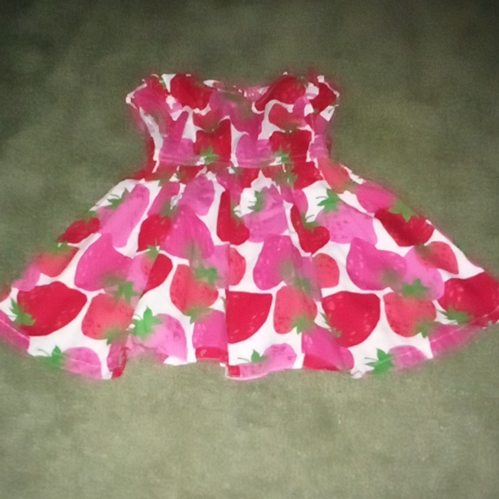 Crazy 8 girls toddler strawberry dress size 18-24m